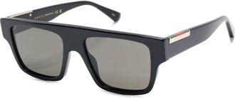 Gucci Accessoires, Dames, Zwart, ONE Size, Nylon, Zwarte Zijde & Nylon Zonnebril