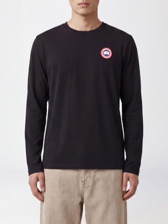 Canada Goose T-shirt a maniche lunghe in cotone con logo a contrasto