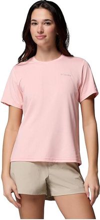 Columbia Wild Springstm Short Sleeve Womens Clothing Pink Sand : 2XL, Elastane/Polyester
