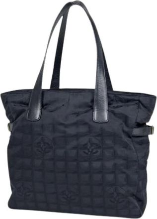 Chanel Pre-owned Tote Bags, female, Black, Size: ONE SIZE Pre-owned Vintage Nylon Tote Bag