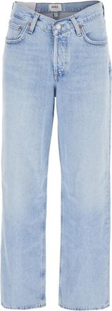 A Gold E Light Blue V-Waist Baggy Jeans