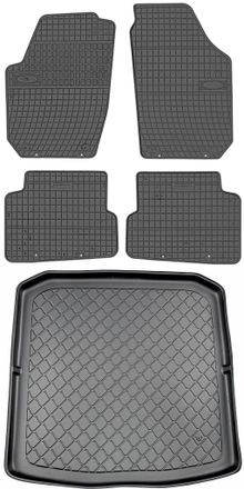 OEM Skoda Fabia Ii 5j Kombi De 2007 A Diciembre De 2014. Juego: Alfombrillas De Goma Para Coche + Alfombrilla Para Maletero