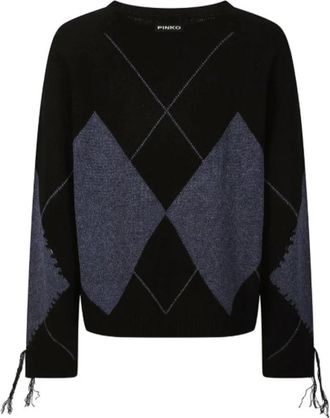 Pinko Pinko Truien - Dames - Ronde hals truien - Zwart - S - Truien & Vesten