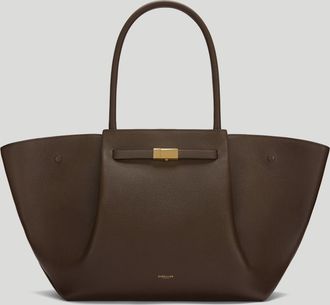 DeMellier The New York in Mocha Small Grain Leather Shoulder bag