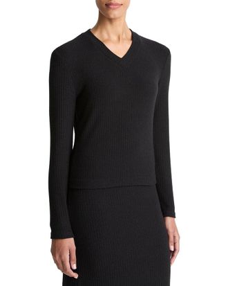 Vince Cozy High V-Neck Sweater