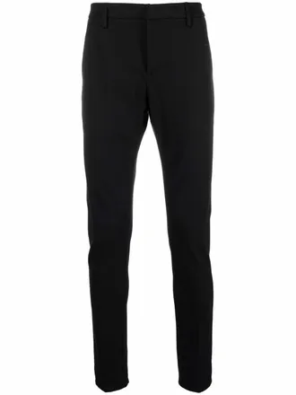 Dondup slim-cut cotton trousers - Black