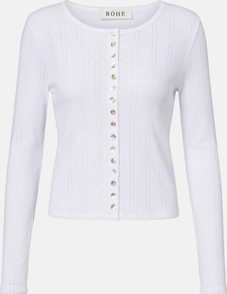 R&oacute;he R&oacute;he Pointelle cotton cardigan