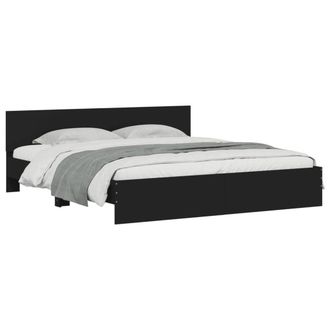 Berkfield Home Durable Bed Frame without Mattress Black 180x200 cm Super King