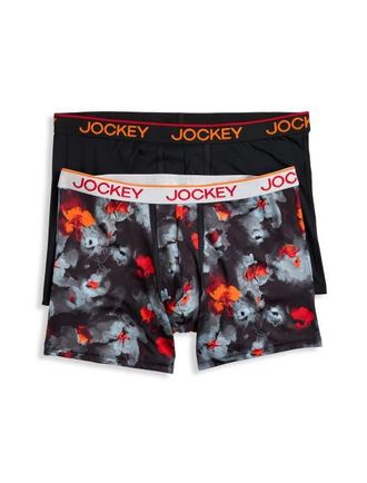 Jockey Big & Tall 2-pk 6 Inch Chafe-Proof Microfiber Boxer Briefs in Remembrance Grey at Nordstrom, Size 5X Big