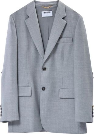 Moschino Giacca Alamari - Dames - Blazers - Grijs - L - Wol - Jassen