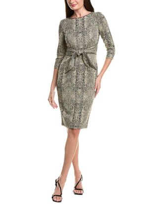 Adrianna Papell Animal Print Tie Dress