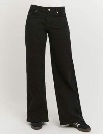 Tally Weijl High-waist-Jeans TALLY WEIJL SPACOWACKIE5, Damen, Gr. 34, N-Gr, schwarz, Denim/Jeans, Obermaterial: 98% Baumwolle, 2% Elasthan, unifarben, lang, Jeans