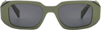 Prada Dark Grey Geometric Ladies Sunglasses PR 17WS 13N5S0 49