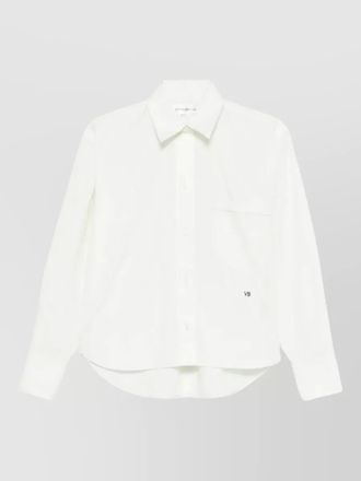 Victoria Beckham signature embroidery cropped shirt long sleeves