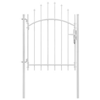Berkfield Home Garden Gate Steel 1x2 m White