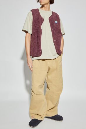 American Vintage Fleece Vest, Mens, Burgundy