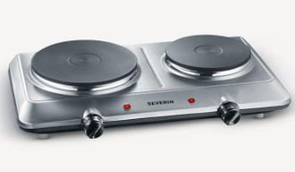 Severin Cocina El&eacute;ctrica 2 Fuegos 1000w+1500w Acero Inoxidable. - Dk1014 Severin