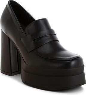 London Rag Edwina Block Heel Platform Pump in Black at Nordstrom Rack, Size 8.5