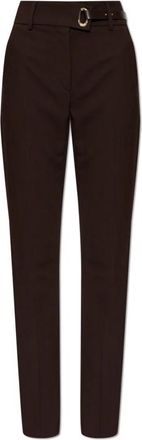 Sportmax RUM Broek - Dames - Straight fit broeken - Bruin - 2XS - Leer - Broeken