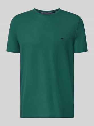 Fynch-Hatton Fynch-Hatton Regular Fit T-Shirt mit Logo-Stitching in Dunkelgruen, Gr&ouml;&szlig;e 3XL