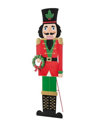 Glitzhome Metal Nutcracker Porch Decor