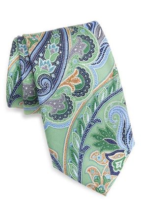 Nordstrom Paisley Jacquard Silk Tie in Green at Nordstrom
