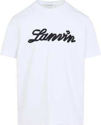 Lanvin White Embroidered Logo T-Shirt