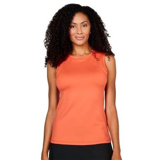 Sofibella UV Colors Womens Sleeveless Tennis Shirt in Nectarine at Nordstrom, Size X-Small