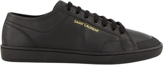 Saint Laurent Gym Sneakers - Heren - Sneakers - Zwart - 41 1/2 EU - Leer - Schoenen