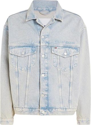 Tommy Jeans Aiden Oversized Trucker Denim - Heren - Spijkerjassen - Blauw - XS - Denim - Jassen