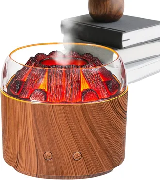 OEM Humidificador Volcano, Difusor De Aceites Esenciales De 160 Ml Con Llama Funcionamiento Silencioso Con Iluminaci&oacute;n Ambiental C&aacute;lida Para Uso En Interi