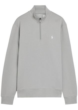 Polo Ralph Lauren Half-zip Cotton-blend Sweatshirt - Grey - Xxl