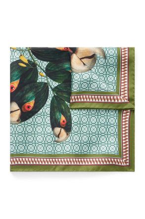La DoubleJ Printed Silk Pocket Square