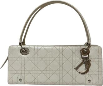 Dior Pre-owned Vintage Handbag - Dames - Vintage Handtas - Wit - ONE Size - Leer - Vintage
