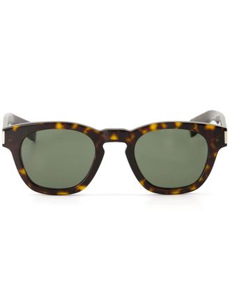 Saint Laurent Eyewear Zonnebril met vierkant montuur - Bruin