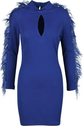Access Fashion Party Kleedjes - Dames - Feestkleedjes - Blauw - L - Polyester - Kleedjes