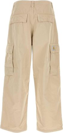 Carhartt Work in Progress Mens Cargo Pants Beige Cotton Poplin