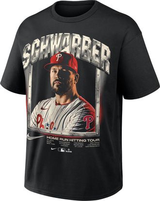 Nike Kyle Schwarber Philadelphia Phillies Nike Mens MLB T-Shirt in Black | 04T600APP9-DTG