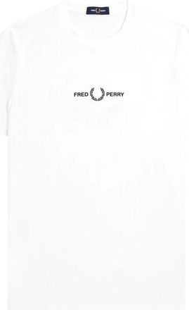 Fred Perry Geborduurd T-shirt - Heren - T-shirts - Wit - M - Katoen - Tops