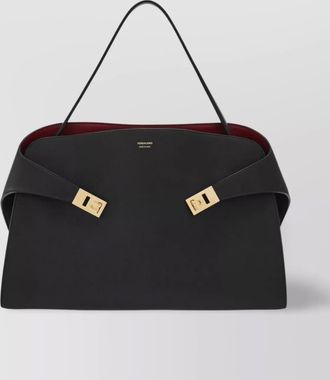 Ferragamo the hug bag medium leather tote bag