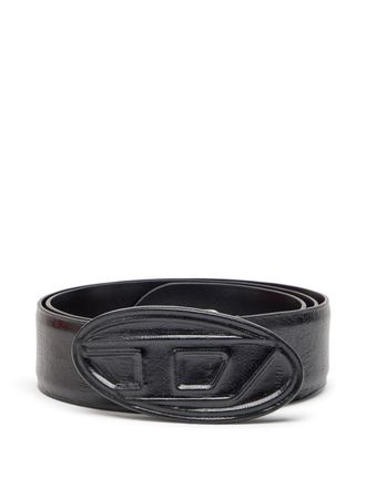 Diesel Black Belt With Logo