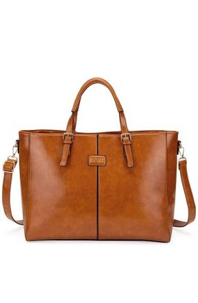 Badgley Mischka Julia Vegan Leather Weekender Duffel Bag in Brown at Nordstrom