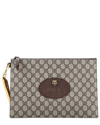 Gucci Neo Vintage Wristlet Pouch Gg Coated Canvas (Authentic Pre-Loved)