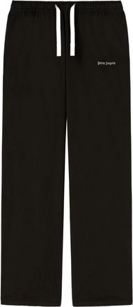 Palm Angels logo-print drawstring track pants - men - Cotton/Cotton - 50 - Black