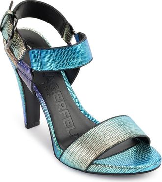Karl Lagerfeld Cieone Ankle Strap Sandal in Iridescent Multi at Nordstrom, Size 5