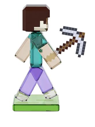 Swarovski X Minecraft Decorazione Steve in cristallo - Blu