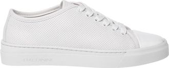 Baldinini Witte lakleren en witte leren sneaker - Dames - Sneakers - Wit - 41 EU - Leer - Schoenen