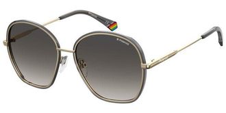 Polaroid PLD 6113/S 2M2/LB Womens Sunglasses Gold Size 56