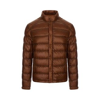 Moncler Winter Jackets, male, Brown, Size: M Selves Short Down Jacket
