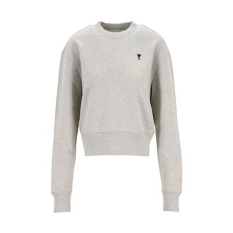 Ami De Coeur Katoenen Sweater - Dames - Sweatshirts - Grijs - M - Katoen - Hoodies & sweatvesten